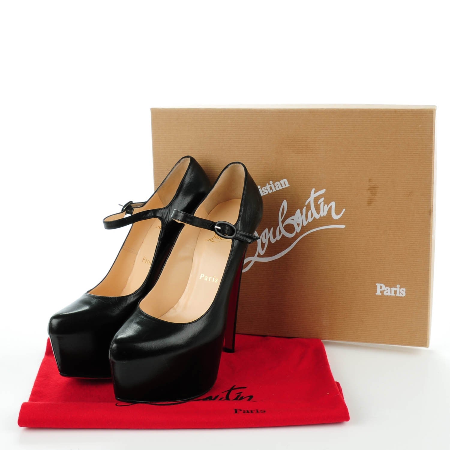 Christian Louboutin Kid Lady Daf 160 Pumps 38.5 Black 6 of 9