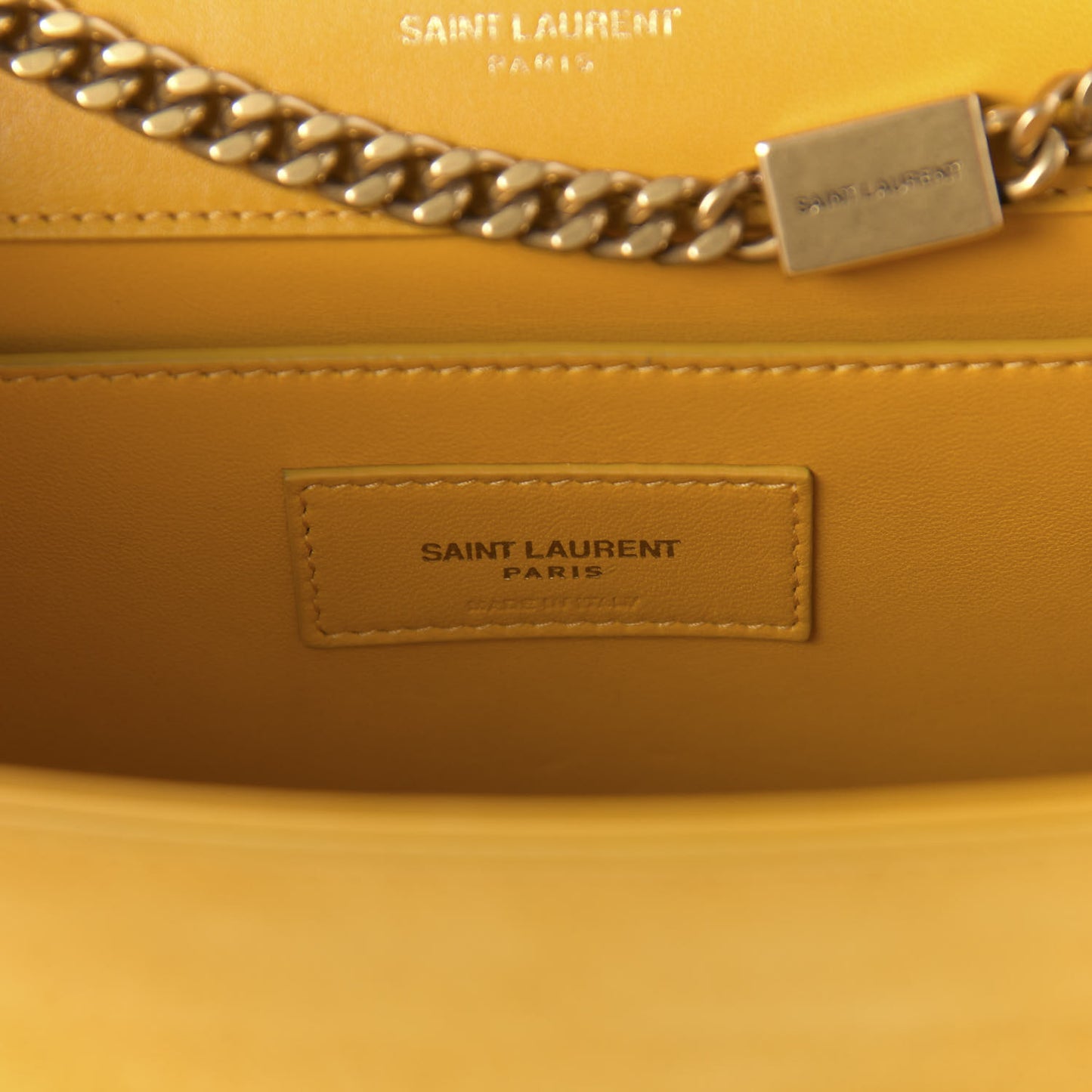 Suede Medium Classic Monogram Kate Tassel Satchel Saffron Yellow