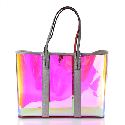 Christian Louboutin PVC Spikes East West Cabata Tote Silver 3 of 11