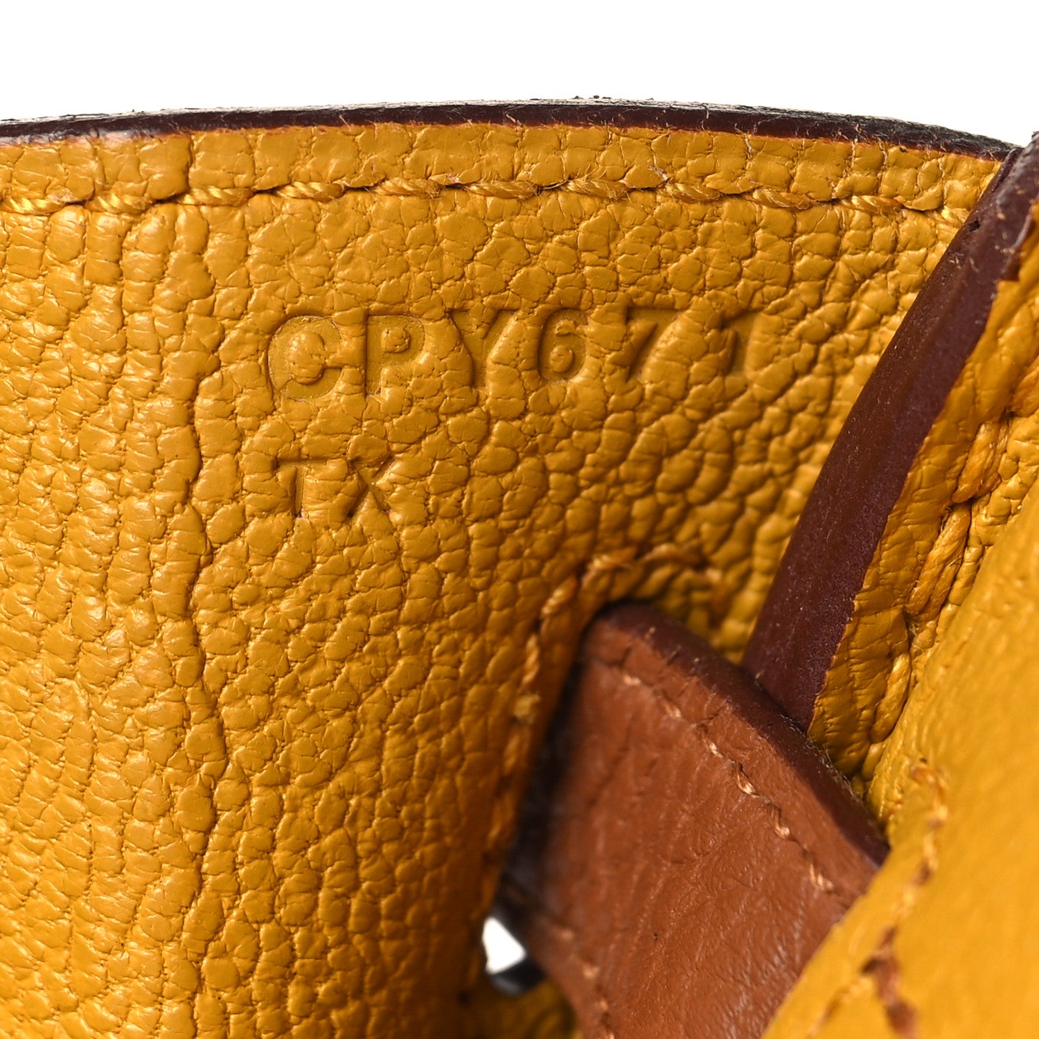 Hermes Togo Swift Officier Birkin 25 Gold Ambre 7 of 13