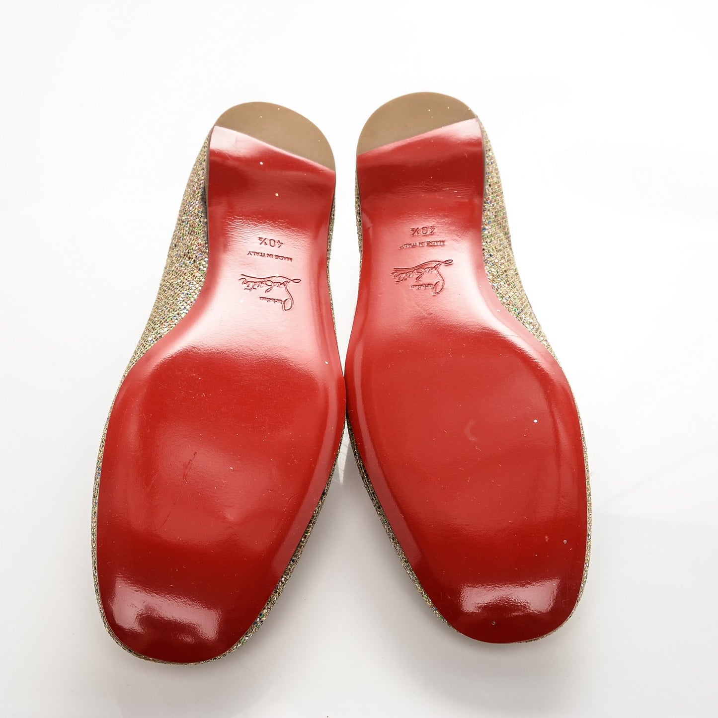Suede Glitter Studded Rotapla Ballarina Flats 40.5