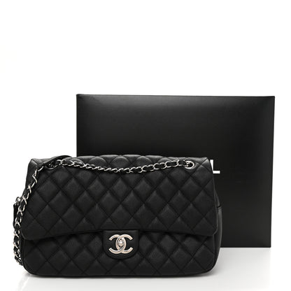 Chanel Caviar Quilted Jumbo Easy Flap Black 11 of 11