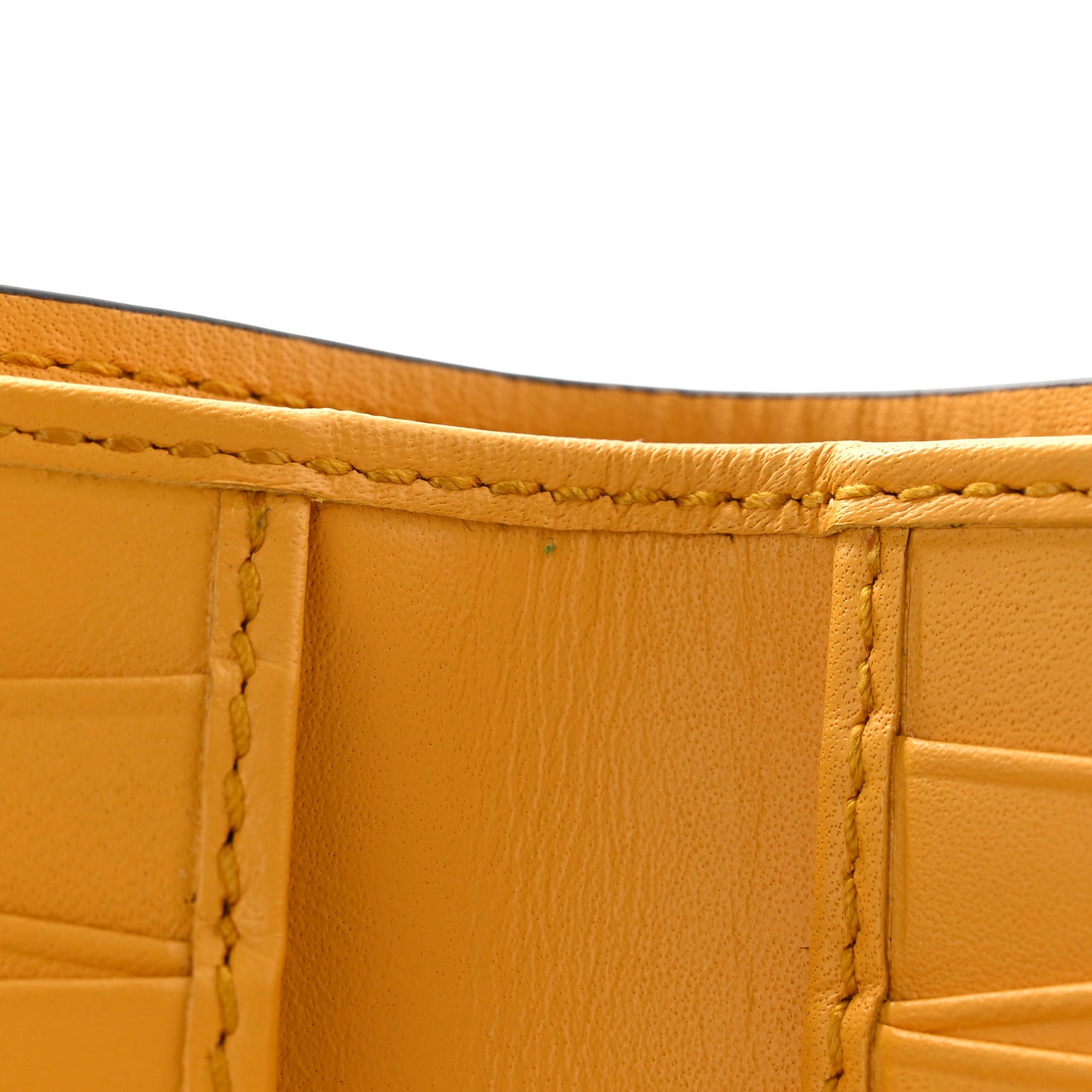 Calfskin Embossed Tiger Bi-Fold Wallet Yellow