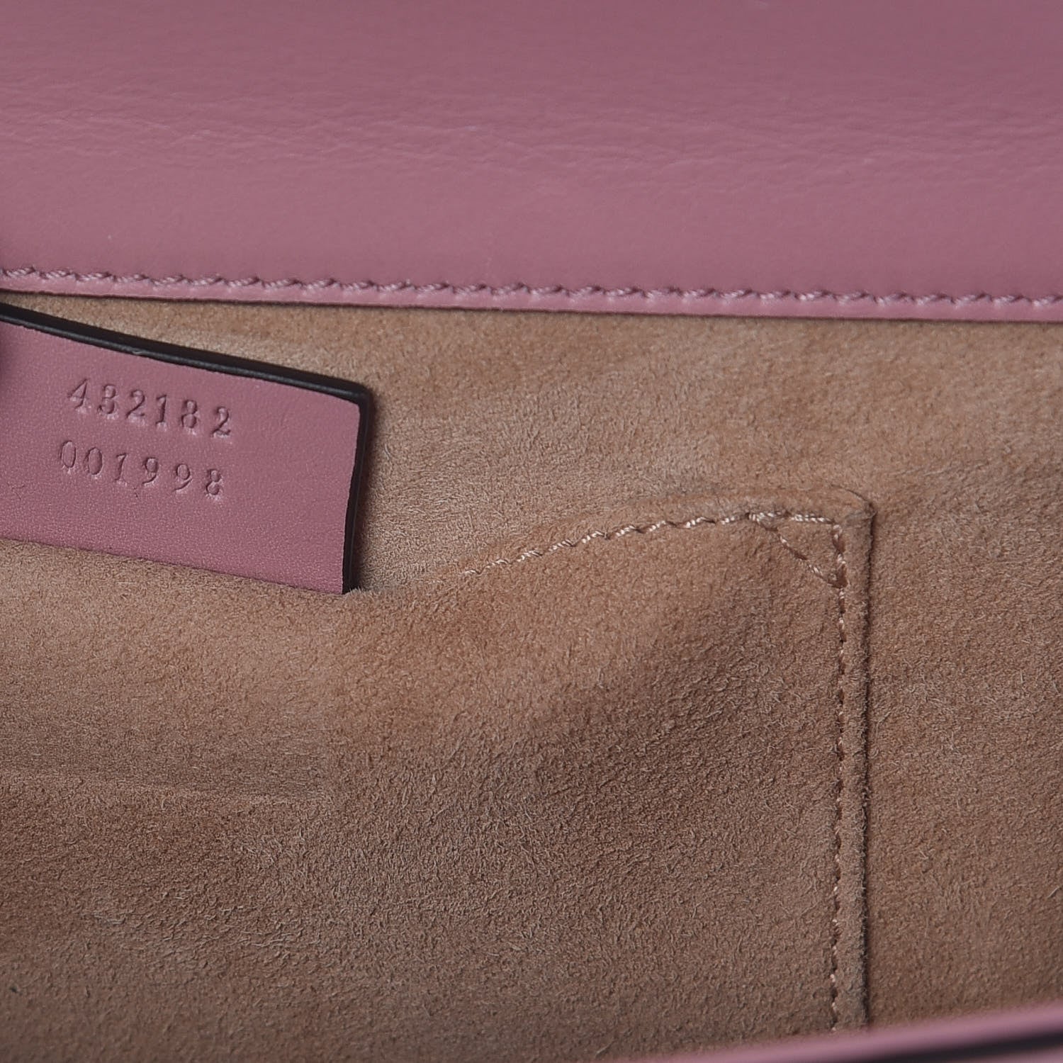 Gucci Calfskin Studded Small Padlock Shoulder Bag Carmine Rose 7 of 11