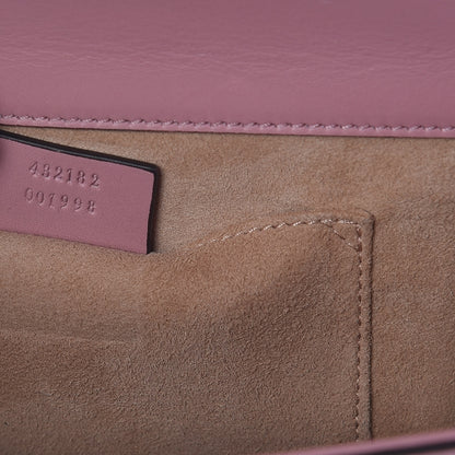 Gucci Calfskin Studded Small Padlock Shoulder Bag Carmine Rose 7 of 11