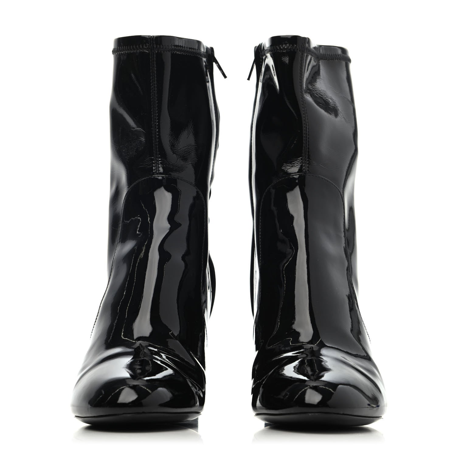 Louis Vuitton Patent Silhouette Ankle Boots 39 Black 2 of 4