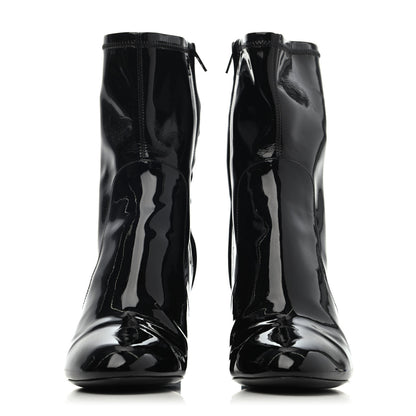 Louis Vuitton Patent Silhouette Ankle Boots 39 Black 2 of 4