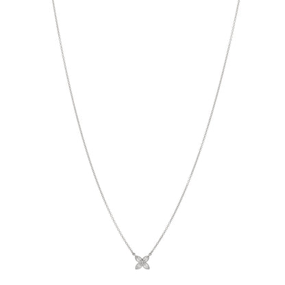 Tiffany Platinum Diamond Small Bezel Set Victoria Necklace 1 of 5
