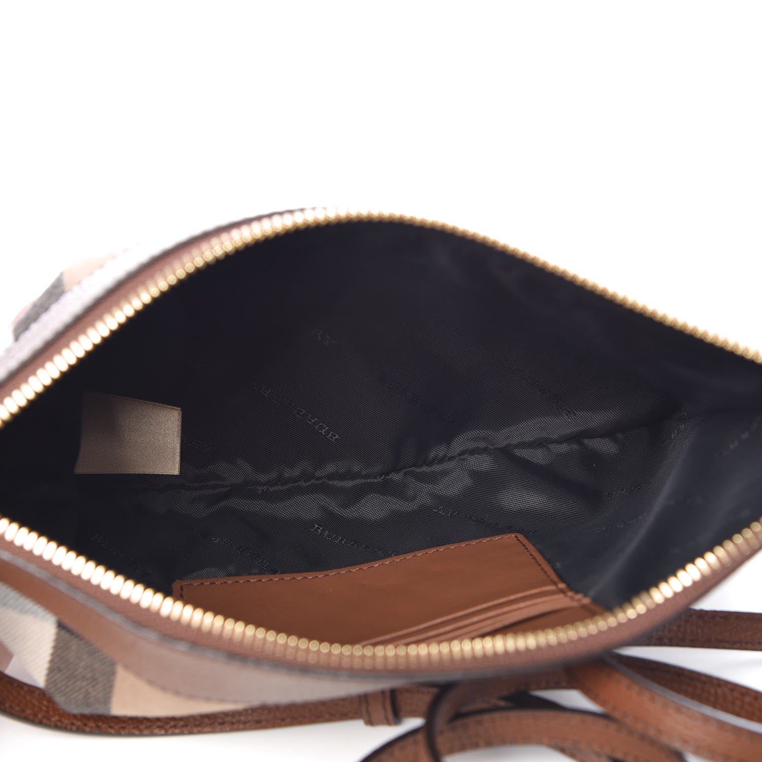Burberry House Check Derby Peyton Crossbody Clutch Bag Tan 6 of 12