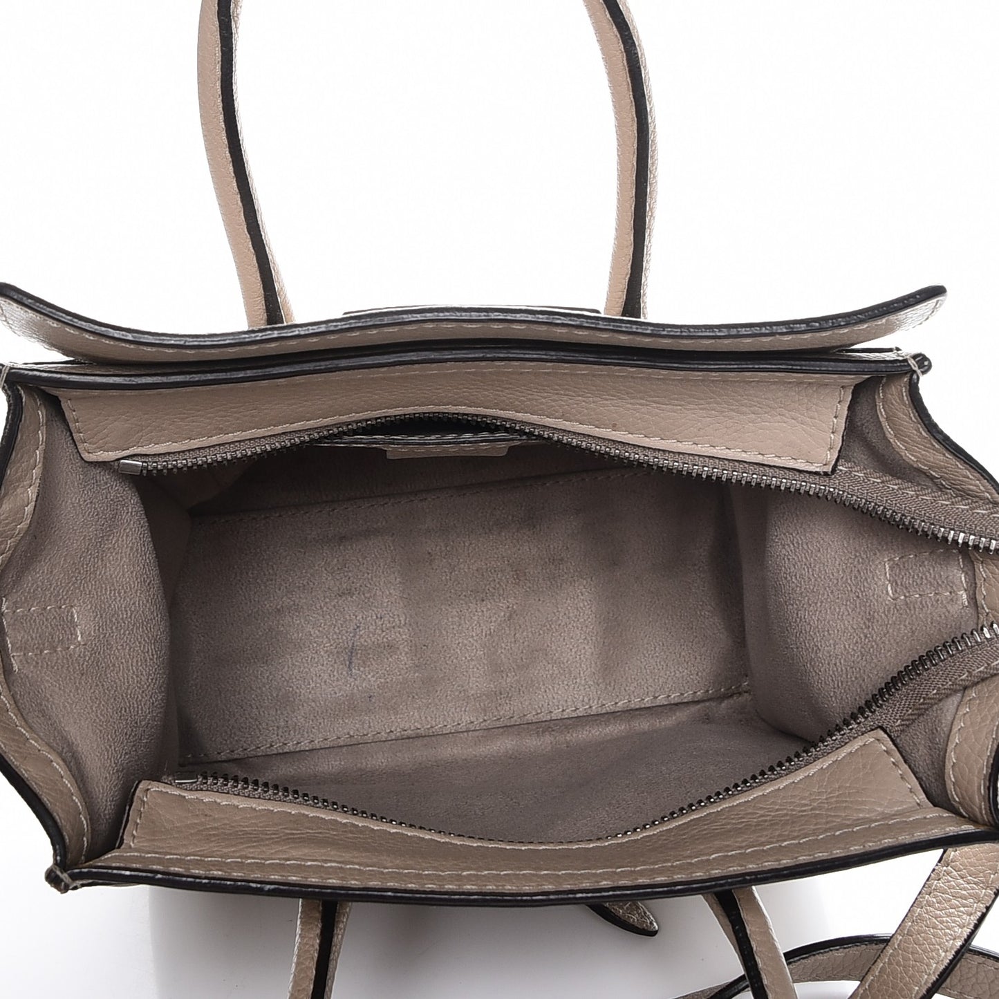 Drummed Calfskin Nano Luggage Dune