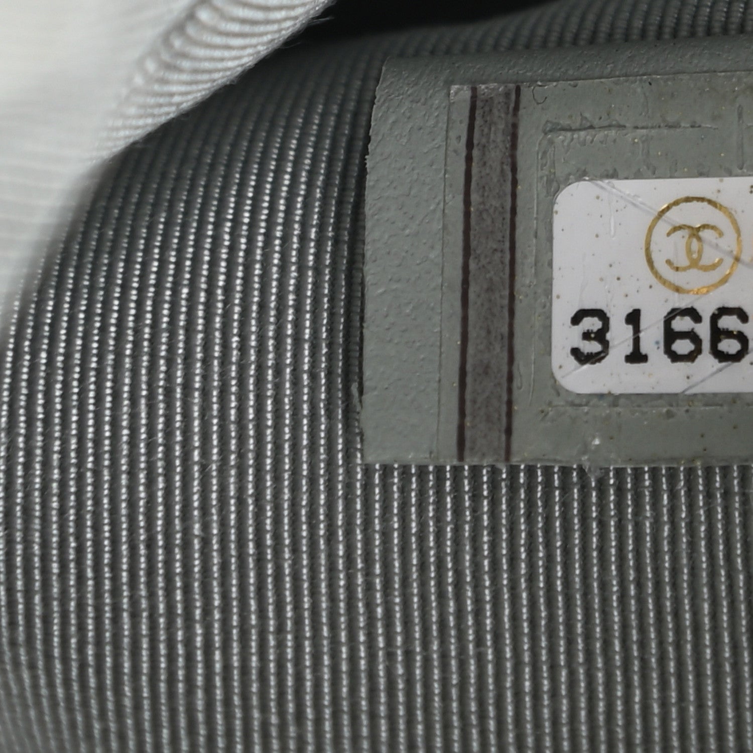 Chanel Satin Quilted Small Chanel 19 Pouch Gray 8 of 8