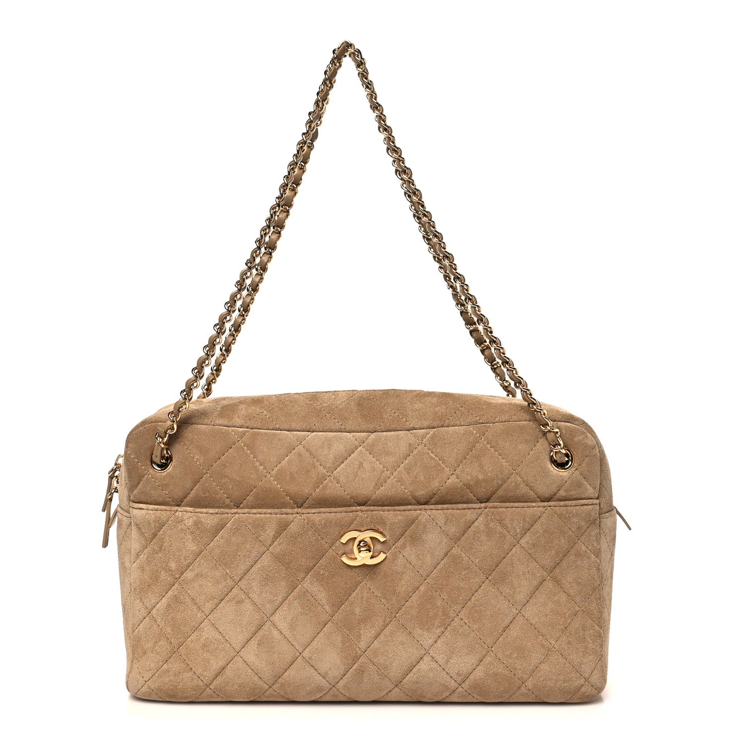 Suede Quilted Camerissimo Case Beige