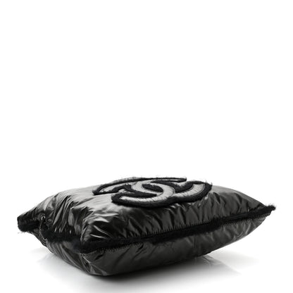 Chanel Vinyl Mohair Trimmed CC Bonbons Tote Black 4 of 10