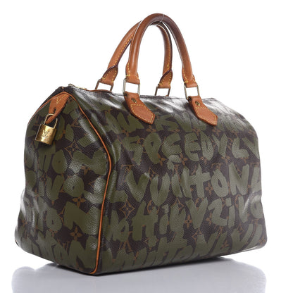 Louis Vuitton Monogram Graffiti Speedy 30 Kaki 3 of 17