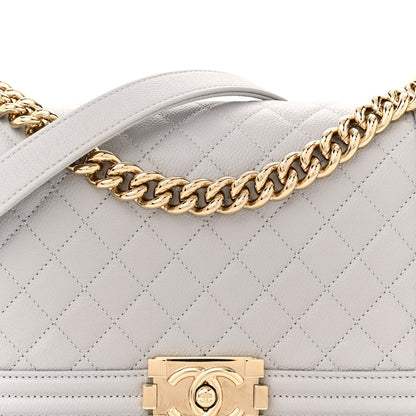 Chanel Caviar Quilted Medium Boy Flap Grey 8 of 11