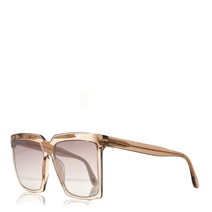 Tom Ford Acetate Polarized Sabrina Cat Eye Sunglasses TF764 Beige 1 of 6