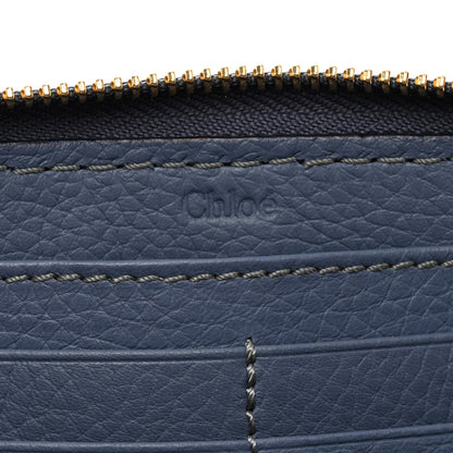 Chloe Grained Calfskin Marcie Long Zip Around Wallet Royal Navy 6 of 7