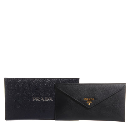 Prada Saffiano Metal Envelope Wallet Black 11 of 11