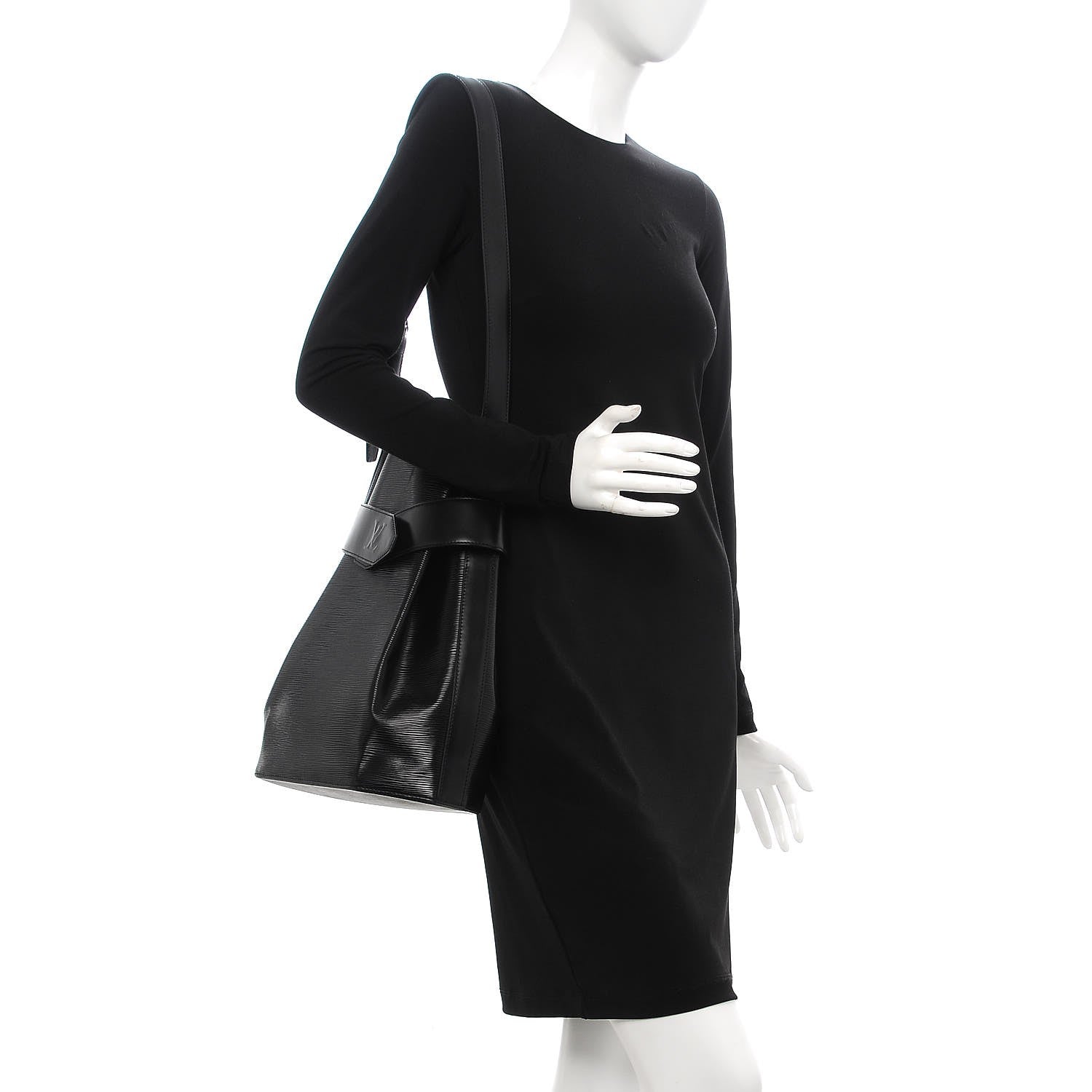 Louis Vuitton Epi Sac D'Epaule GM Black 2 of 12
