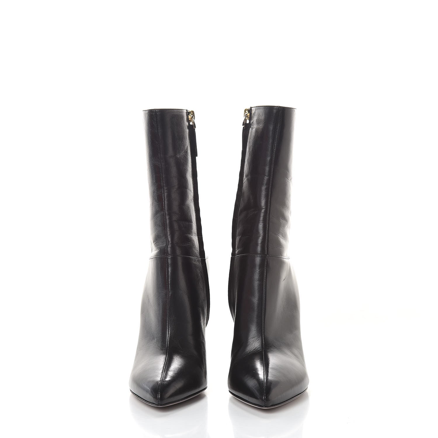 Valentino Garavani Glossy Calfskin Ringstud 100 Ankle Boots 39 Black 2 of 10