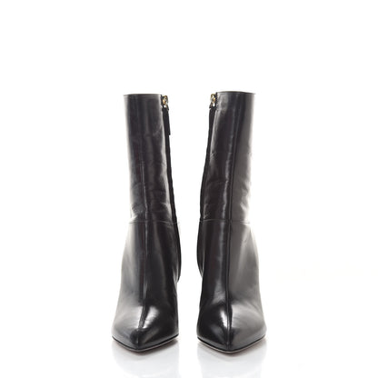 Valentino Garavani Glossy Calfskin Ringstud 100 Ankle Boots 39 Black 2 of 10