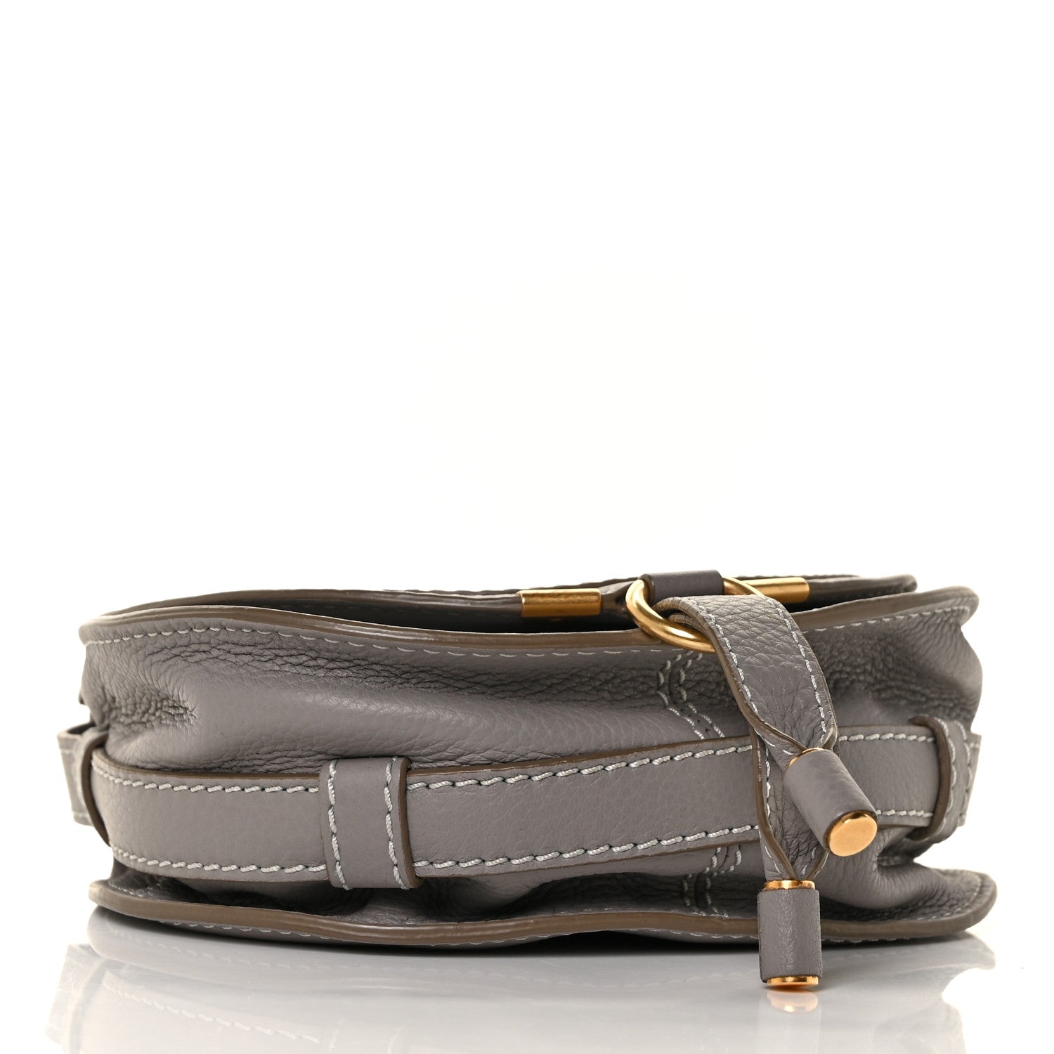 Chloe Calfskin Mini Marcie Round Crossbody Bag Cashmere Grey 4 of 8