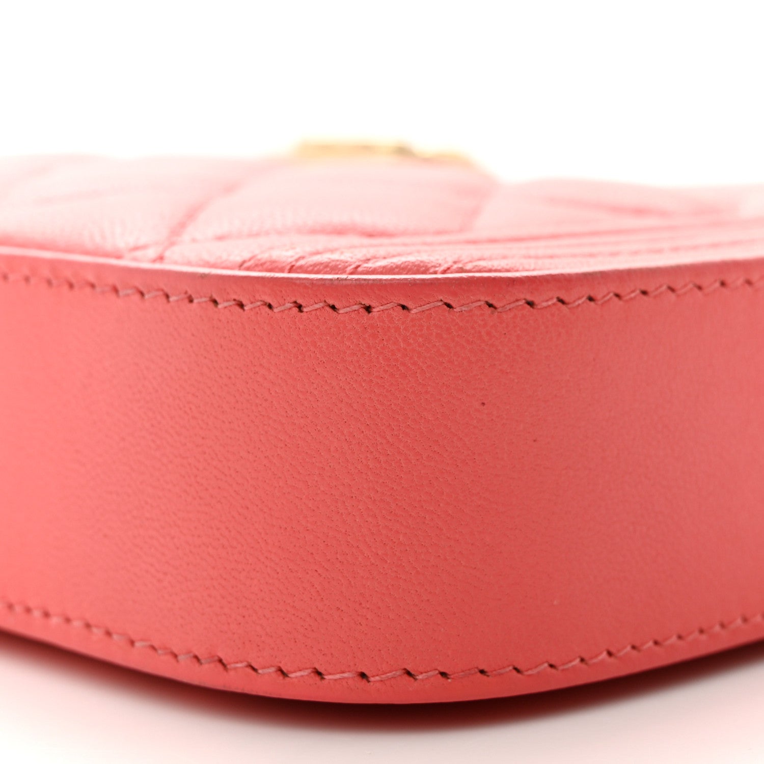 Chanel Lambskin Quilted Small Boy Clutch With Chain Coral 12 of 15