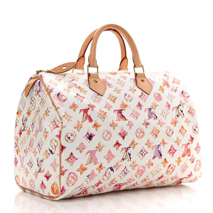 Louis Vuitton Watercolor Aquarelle Speedy 35 White 3 of 9