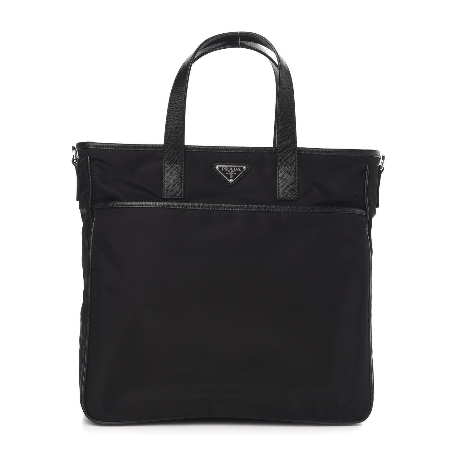 Tessuto Nylon Saffiano Tote Black