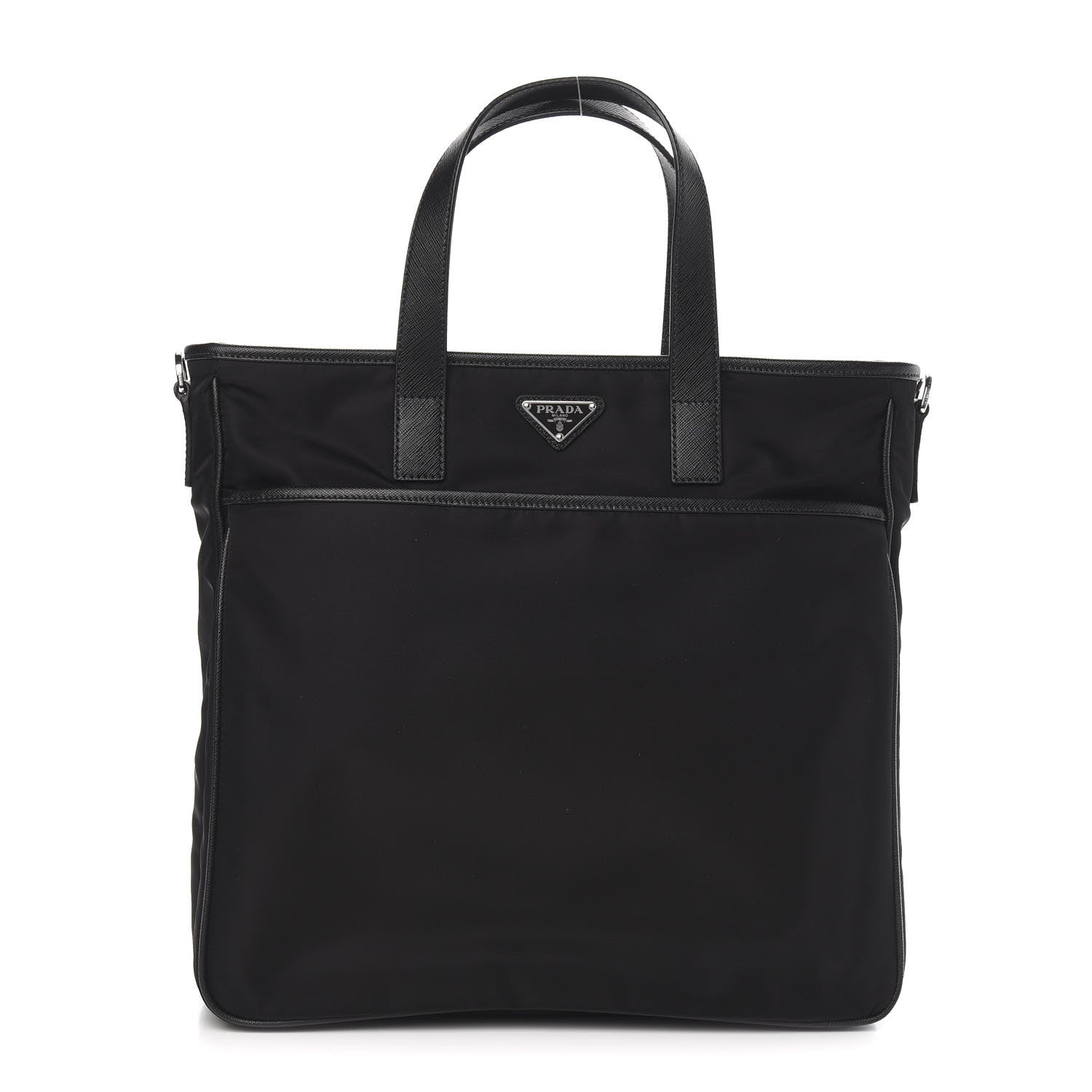 Prada Tessuto Nylon Saffiano Tote Black 1 of 10