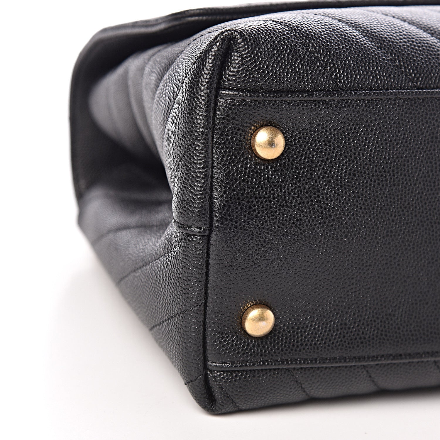 Chanel Caviar Chevron Quilted Small Coco Handle Flap Black 14 of 14