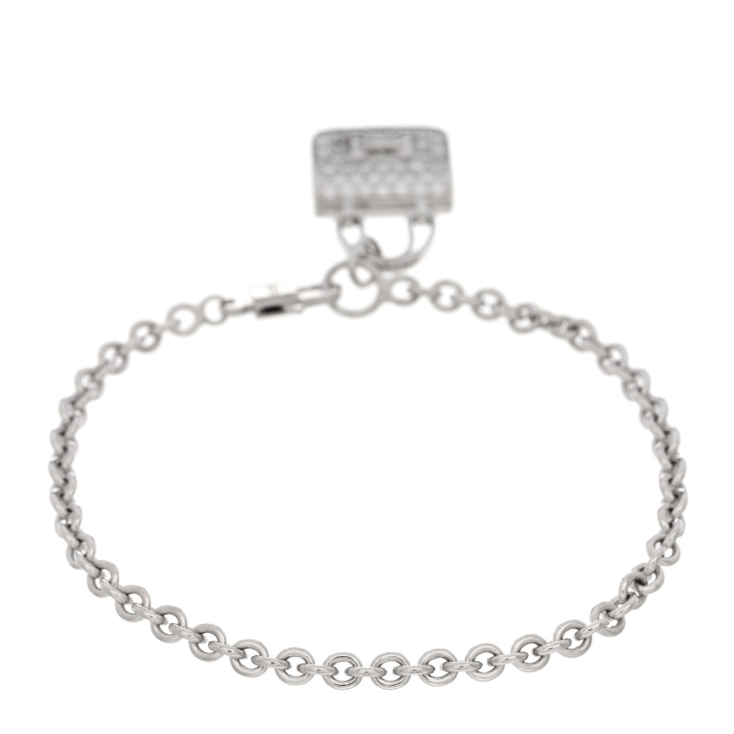 18K White Gold Diamond Constance Amulettes Bracelet SH