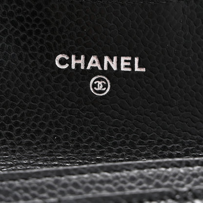 Chanel Caviar Quilted Flap Card Holder Wallet Black 6 of 11