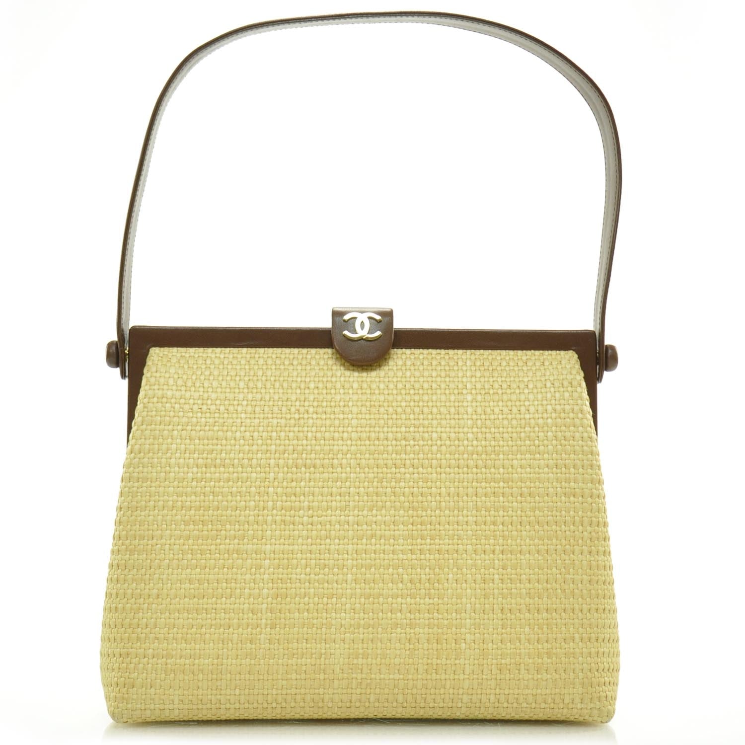 Chanel Woven Straw Raffia Framed Bag 1 of 10