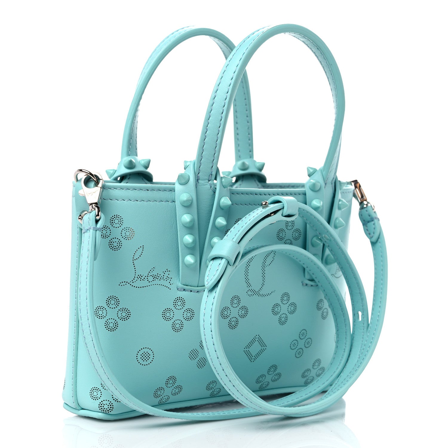 Christian Louboutin Calfskin Loubinthesky Nano Cabata Tote Bermuda 3 of 10