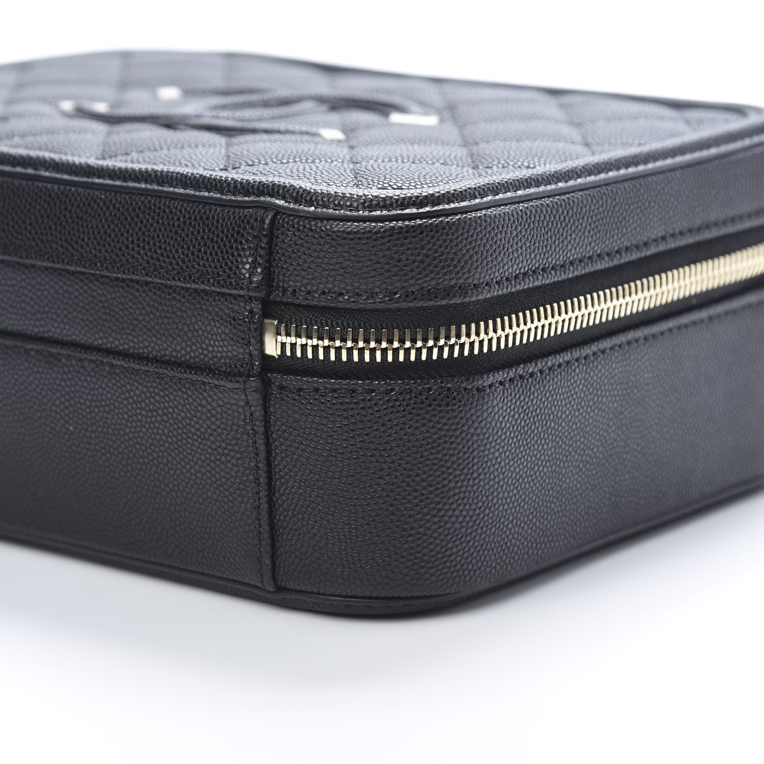 Chanel Caviar Quilted Medium CC Filigree Vanity Case Black 10 of 11