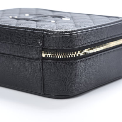 Chanel Caviar Quilted Medium CC Filigree Vanity Case Black 10 of 11