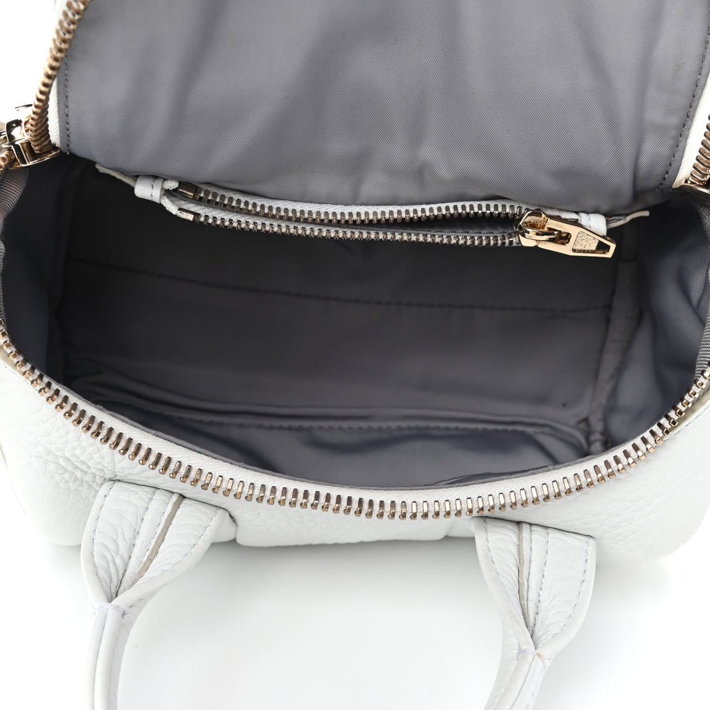 Pebbled Lambskin Mini Rockie Gray Gold Hardware