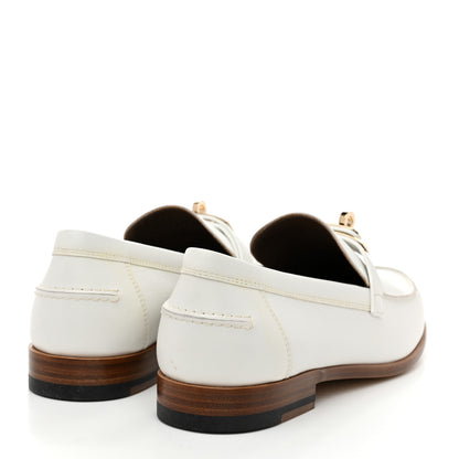 Hermes Calfskin Womens Destin Loafers 38.5 White 5 of 10