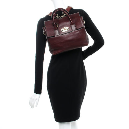 Mulberry Natural Leather Cara Delevigne Convertible Satchel Oxblood 2 of 8