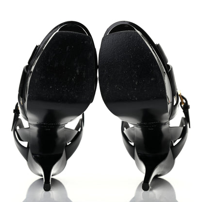 Saint Laurent Patent Tribute 105 Platform Sandals 38 Black 4 of 6