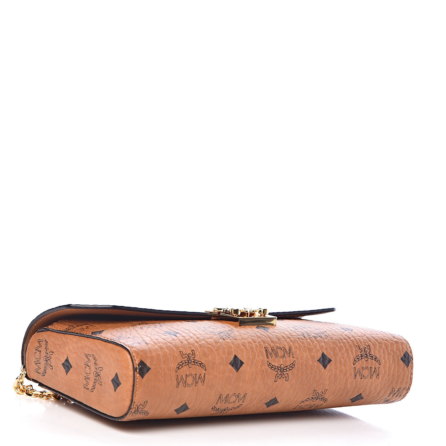 MCM Visetos Small Millie Crossbody Bag Cognac 4 of 9