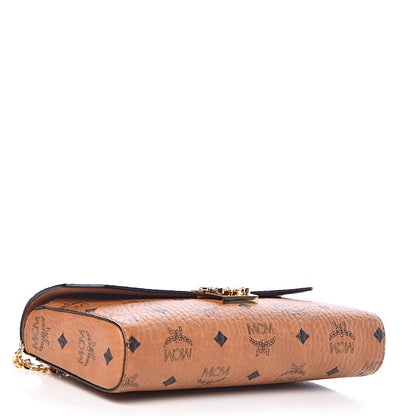 MCM Visetos Small Millie Crossbody Bag Cognac 4 of 9