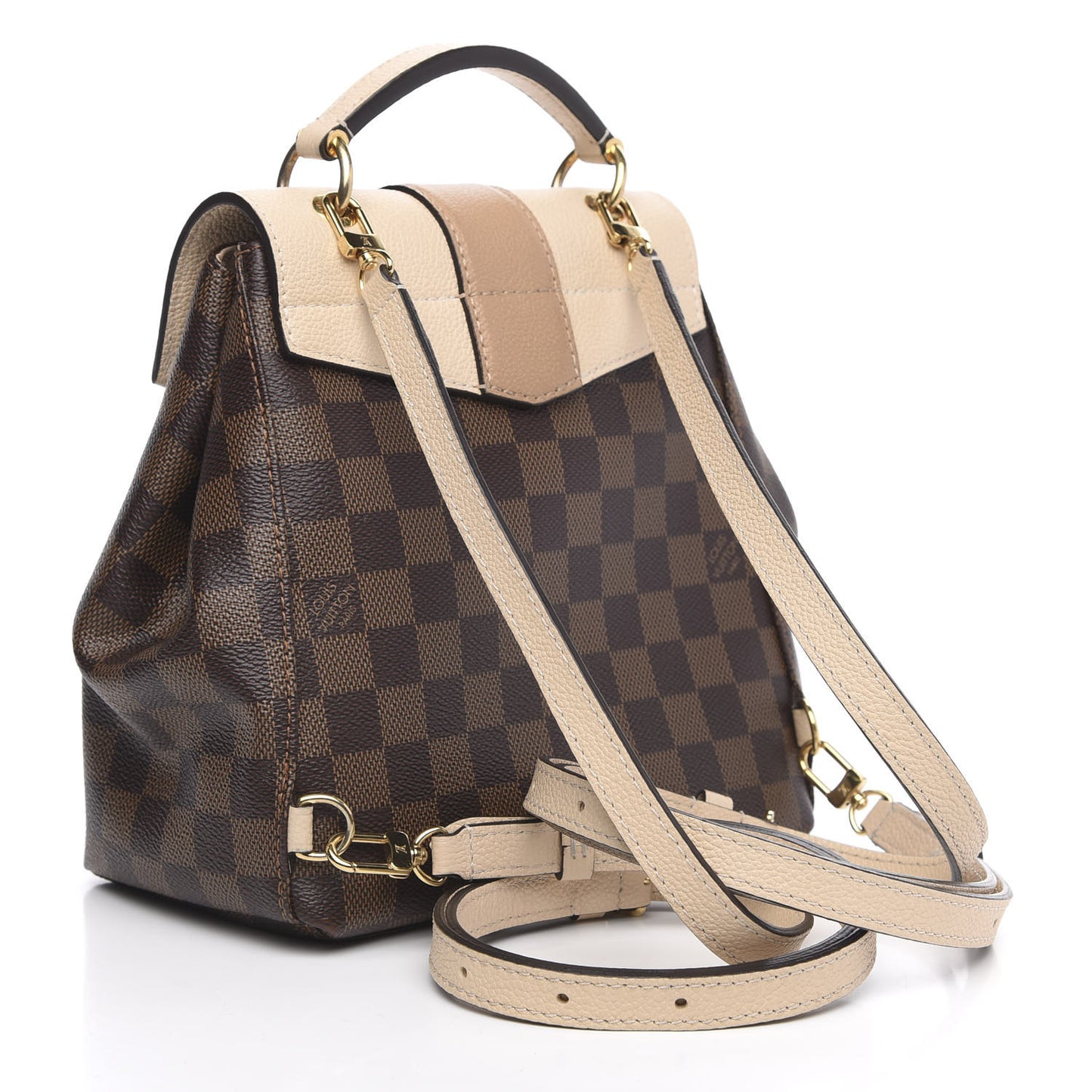 Damier Ebene Clapton Backpack Creme