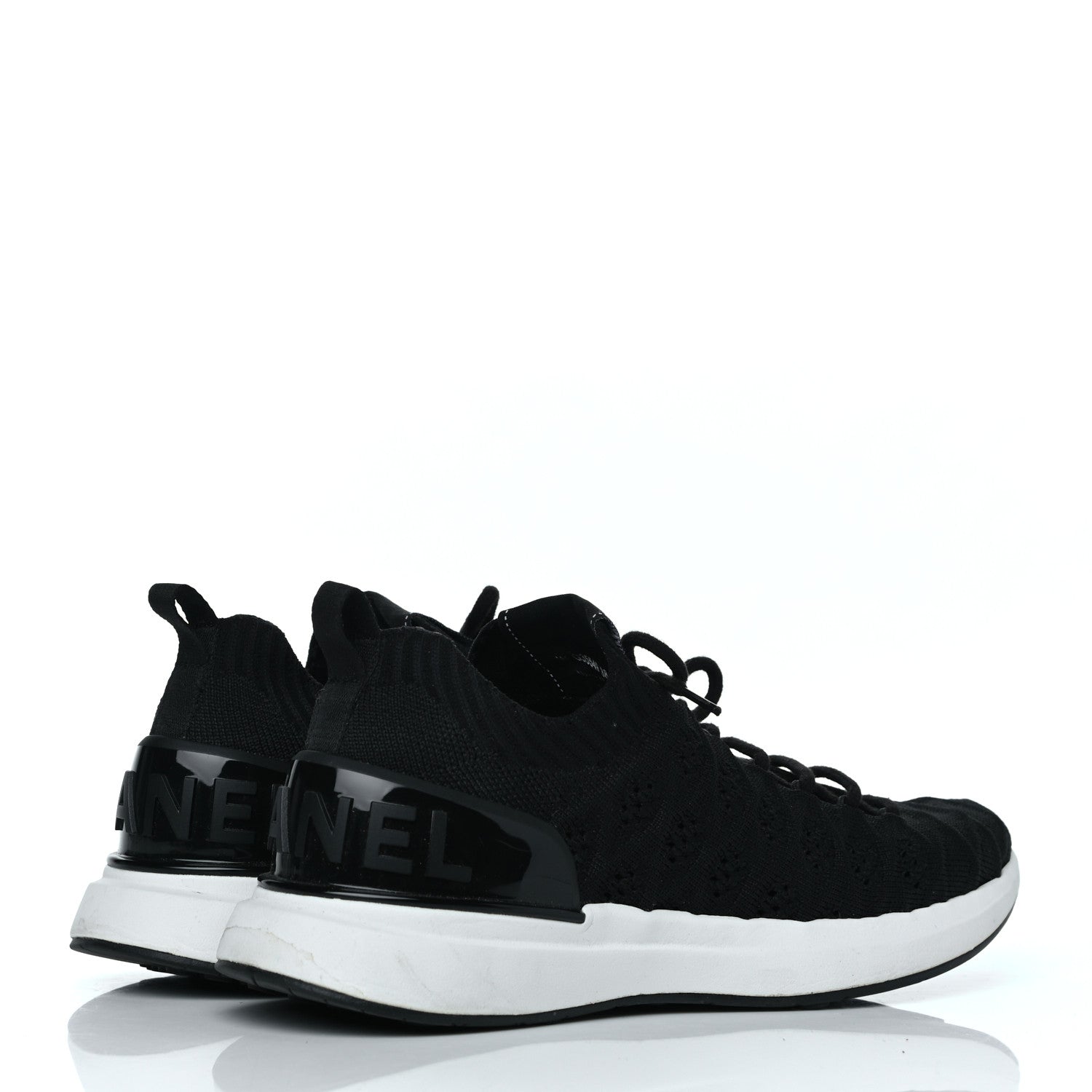 Chanel Fabric Logo Sneakers 38 Black 7 of 17