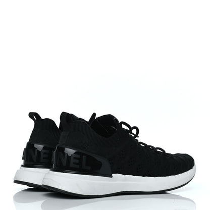 Chanel Fabric Logo Sneakers 38 Black 7 of 17