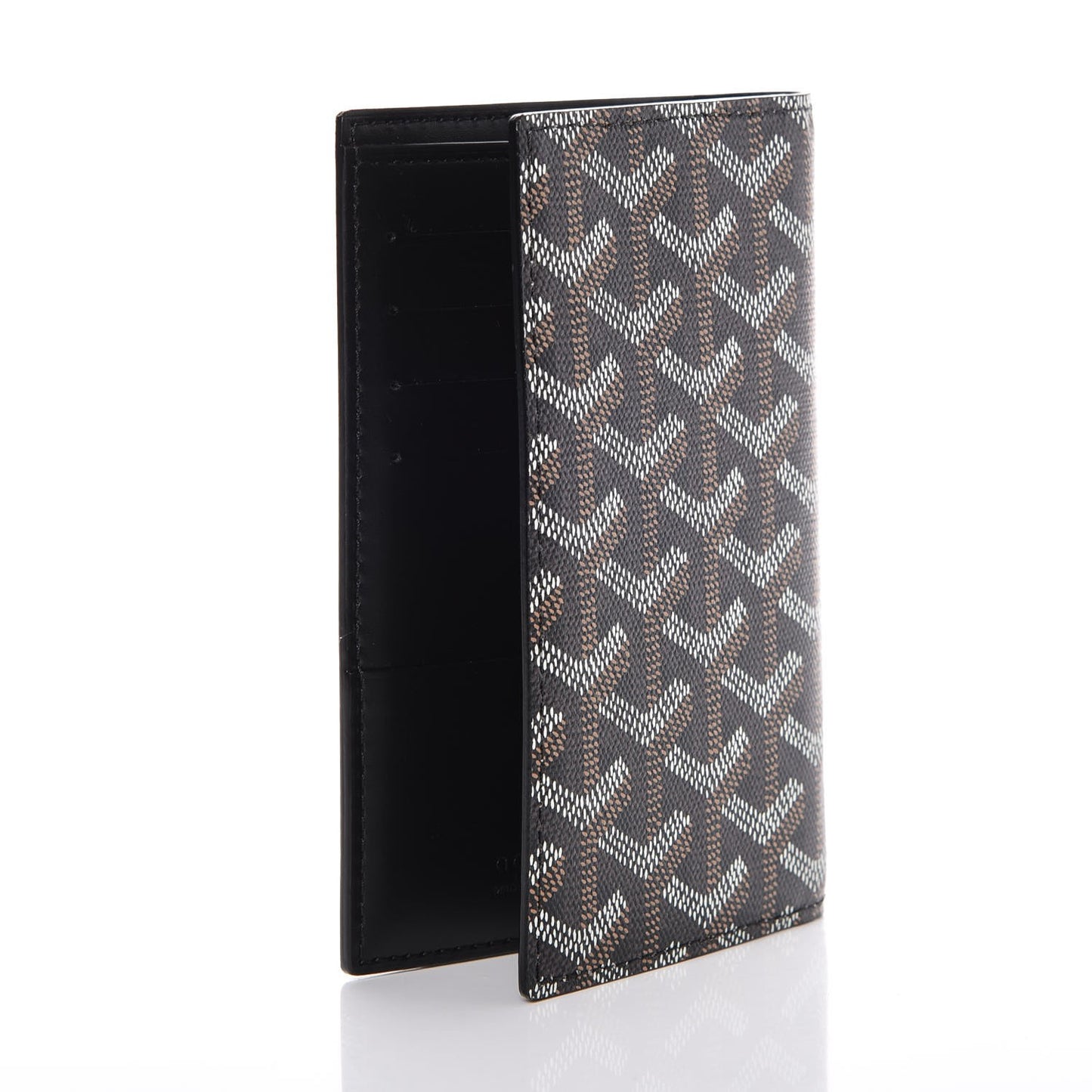 Chevron Passport Wallet Black