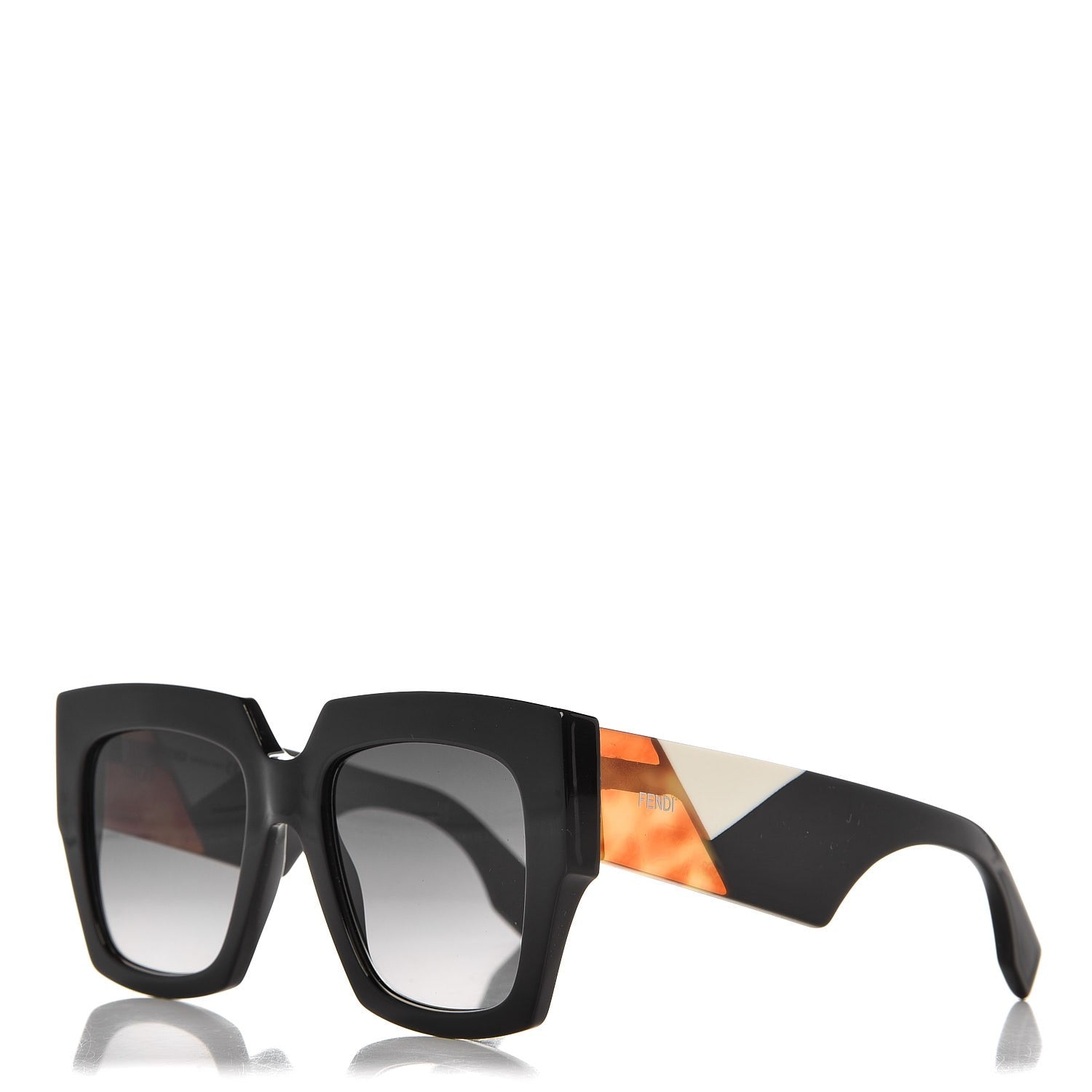 Fendi Facets Square Sunglasses FF 0263/S Black 1 of 18