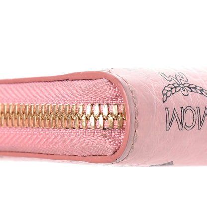 MCM Visetos Large Zip Around Wallet Pink 9 of 15