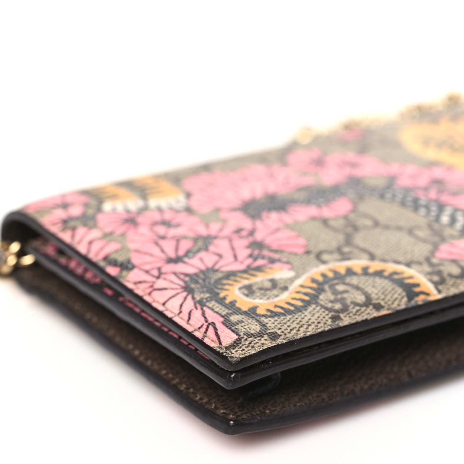 Gucci GG Supreme Monogram Bengal Chain Wallet Beige Pink 8 of 10